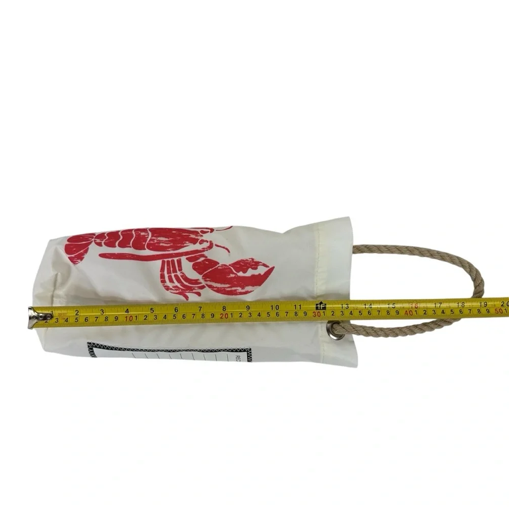 Sea Bags of Maine Lobster recycled sail wine bag red & white one of a kind 🦞RARE - Picture 9 of 11